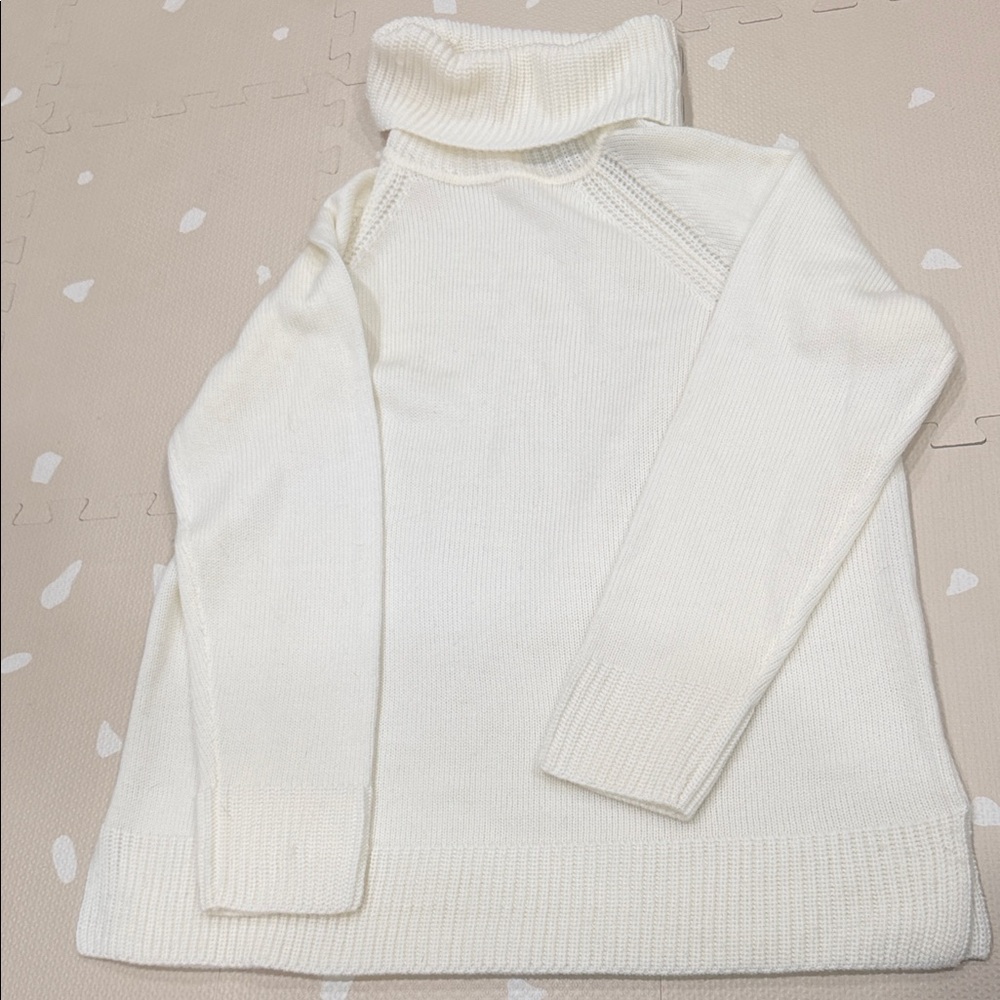 Karen Scott Turtleneck Knit Sweater - Cream